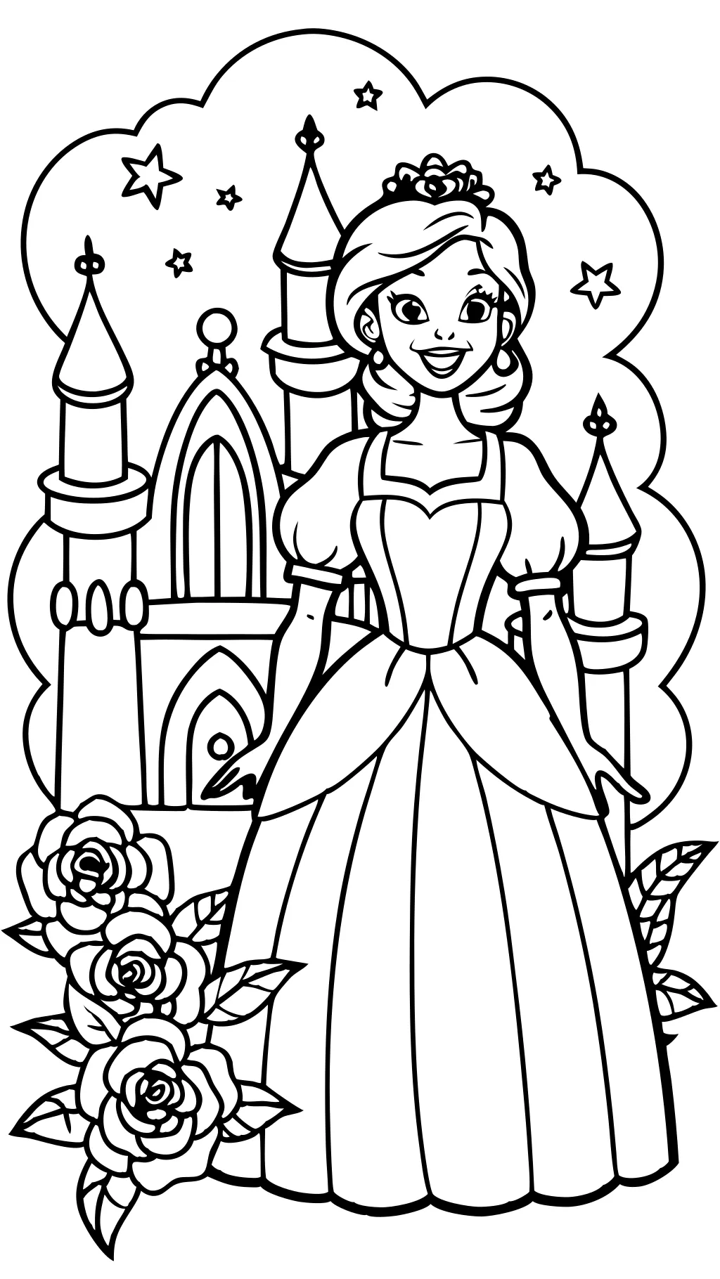 beauty and beast coloring page